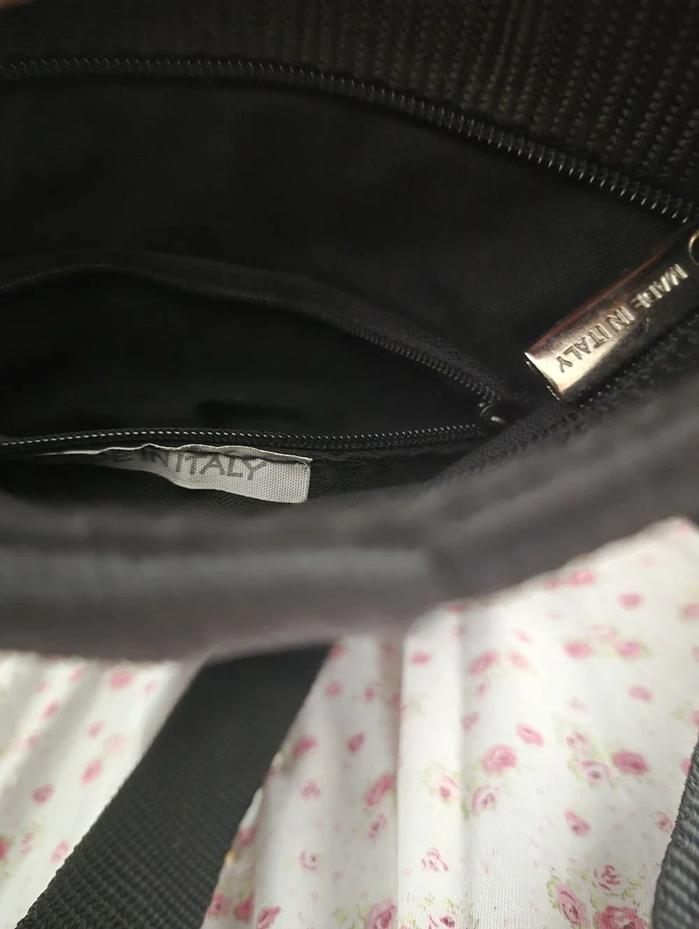 Black Woven Messenger Crossbody Bag  9.5x8